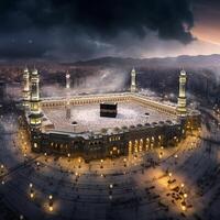 Kaaba das heiligste Seite? ˅ von Islam. generativ ai foto