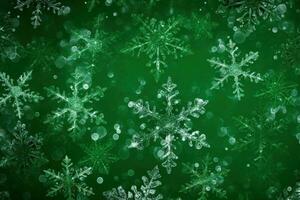 Weihnachten Hintergrund mit Schneeflocken. Hintergrund von Schneeflocken von anders Formen. ai generiert foto