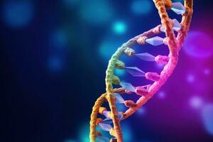DNA Wendel. kreativ Hintergrund DNA Struktur. DNA Molekül. ai generiert foto