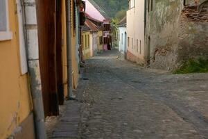 ein schön mittelalterlich Zitadelle Stadt von sighisoara im das Herz von Rumänien, Siebenbürgen Reise Ziel im östlichen Europa. foto