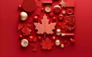 glücklich Kanada Tag Hintergrund. generativ ai foto