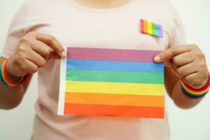 lgbt Flagge, Regenbogen Farbe Liebe Symbol, Stolz Monat im Juni, Vektor Illustration. foto