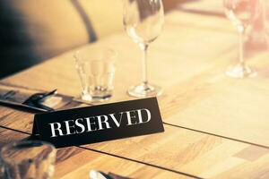 reserviert Restaurant Tabelle foto