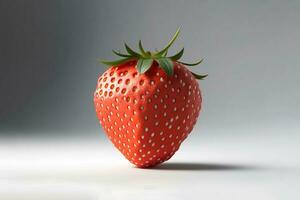 Single frisch Erdbeere Frucht. ai generiert foto