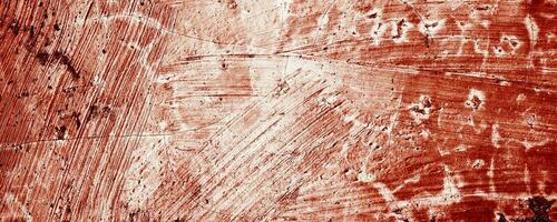 Panorama- rot Mauer Grunge Textur. abstrakt unheimlich Beton, Grusel Zement zum Hintergrund. foto