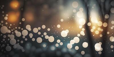 Schnee Winter Bokeh Textur, generativ ai foto