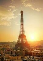 Stadtbild mit Eiffel Turm foto