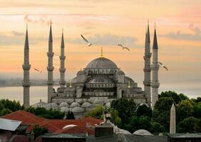 Blau Moschee und Bosporus foto