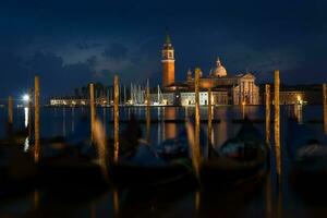 san Giorgio maggiore beim Nacht foto