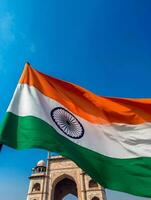 veranschaulichen Indien Unabhängigkeit Tag mit auffällig Bilder, Lager Auswahl. generativ ai foto