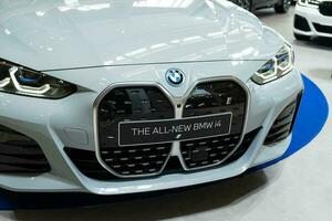 Samut Prakan, Thailand - - Juli 2 2023 BMW i4 m50 Sport Wagen. foto