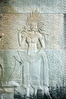 bas Linderung von ein Apsara Tänzer beim Angkor wat im siem ernten foto