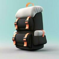 3d isoliert Illustration von Tasche Pack Reise foto