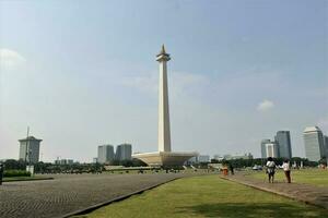 Jakarta, Indonesien-18 Juni 2023 Denkmal nasional Monas Jakarta Stadt Symbol foto