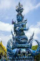 rong su zehn Tempel oder Blau Tempel im Chiang Rai Provinz, Thailand foto