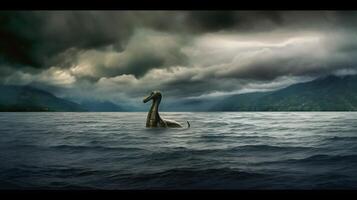 Nessie, das berühmt See Monster- von See ness im Schottland foto