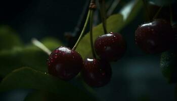 Frische und Natur kombinieren im diese gesund, reif, organisch Obst generiert durch ai foto