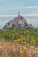 Mont Saint Michel Village, ein UNESCO-Weltkulturerbe in der Normandie, Frankreich,