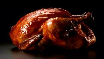 gegrillt Hähnchen Bein, saftig und aromatisch Mahlzeit generiert durch ai foto