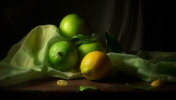 organisch Zitrusfrüchte Früchte bringen Frische zu Sommer- Mahlzeiten generiert durch ai foto