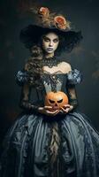 Illustration von ein Halloween Mode, ai generiert foto