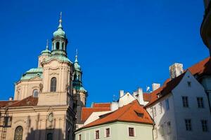 Kirche von Heilige Nikolaus gelegen beim das alt Stadt, Dorf im Prag foto