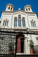 heilig Verkündigung orthodox Kirche beim das alt Stadt, Dorf im Dubrovnik foto