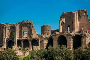 Tempel von Apollo Palatinus auf Gaumen Hügel von uralt Rom und Zirkus maximus foto