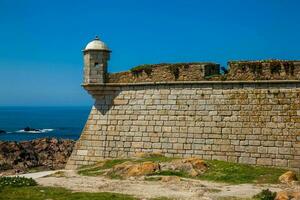 historisch Fort von sao Francisco tun queijo gebaut auf das 6 .. Jahrhundert beim porto Stadt im Portugal foto