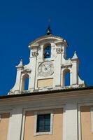 Uhr und Glocke Turm von das salvatore Krankenhaus im Piazza san giovanni im Laterano Gegründet im 1216 foto