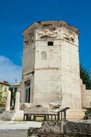 Turm von das Winde oder das Uhrwerk von andronikos kyrrhestes ein achteckig pentelisch Marmor Glockenturm im das römisch Agora im Athen gebaut im das 2 .. Jahrhundert bc foto