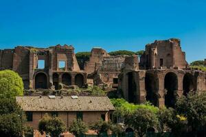 Tempel von Apollo Palatinus auf Gaumen Hügel von uralt Rom und Zirkus maximus foto