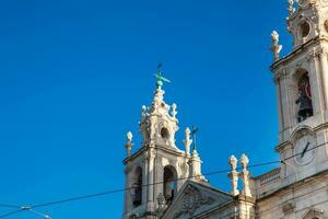 Detail von das estrela Basilika oder das königlich Basilika und Kloster von das die meisten heilig Herz von Jesus im Lissabon foto