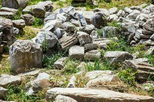 Detail von das uralt Ruinen beim das römisch Agora gelegen zu das Norden von das Akropolis im Athen foto