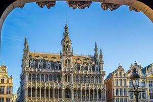 großartig Platz im alt Stadt, Dorf Brüssel, Belgien Stadt foto