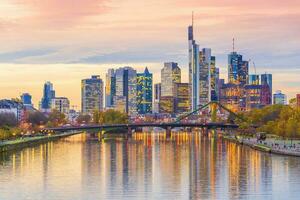 Innenstadt Frankfurt Stadt Horizont, Stadtbild von Deutschland foto