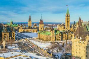 Innenstadt Ottawa Stadt Horizont, Stadtbild von Kanada foto