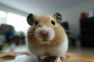 Hamster selfi Haustier. generieren ai foto