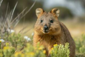 Quokka Tier Nagetier. generieren ai foto