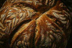 Brot Essen Nahaufnahme. generieren ai foto