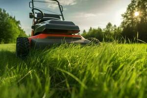 Mäher Gras Ausrüstung. generieren ai foto