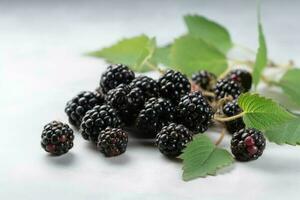 reif Brombeeren Frucht. generieren ai foto