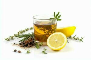 aromatisch Kräuter- Tee Glas. generieren ai foto