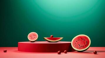 surreal Minimalismus Hintergrund mit Wassermelonen foto