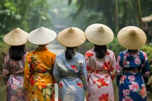 Vietnamesisch Frauen. generieren ai foto