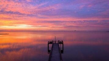 schön Sonnenuntergang Über Handy, Mobiltelefon Bucht auf das Alabama Golf Küste foto