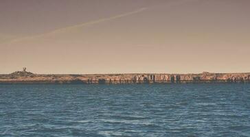 Küsten Meereslandschaft, Santa Cruz Provinz, Patagonien, Argentinien foto