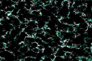 Donner Saphir glühen Mineral Linie Textur auf schwarz Marmor Luxus Innere foto