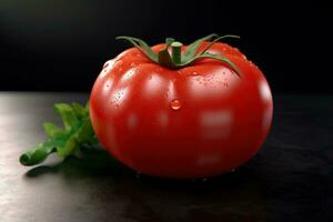 schließen oben von frisch reif Tomate ai generiert foto