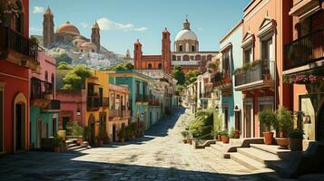 Mexikaner Stadt Attrappe, Lehrmodell, Simulation höchst detailliert Fachmann, generativ ai foto